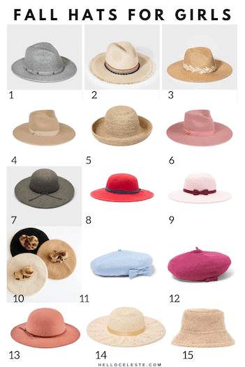 FIFTEEN AFFORDABLE FALL HATS FOR GIRLS