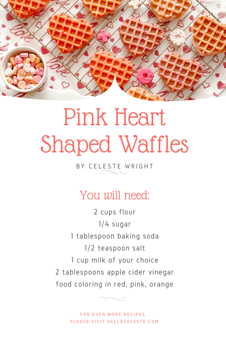 Recipe Pink Heart Shaped Waffles by Dash